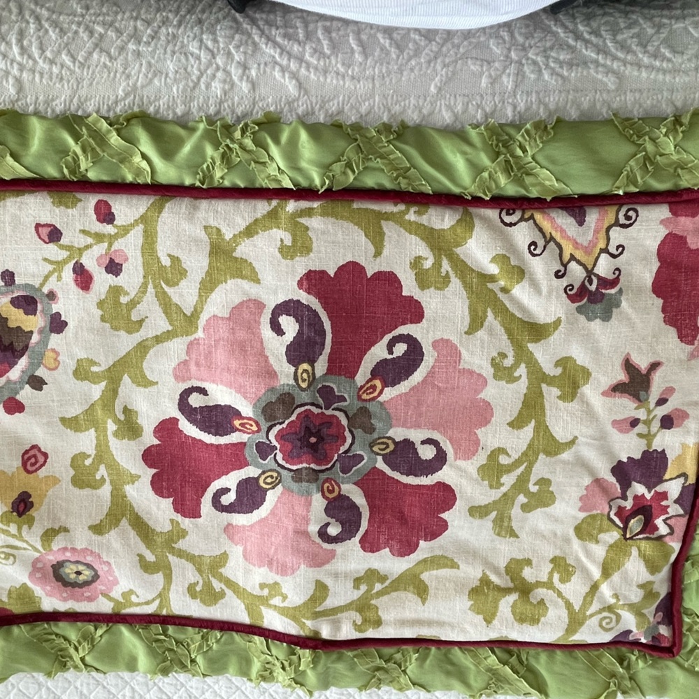 Custom King Pillow Sham Key Lime Orchid Quality